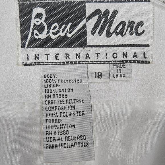 Ben Marc White Blazer Jacket Long Size 18 Vintage Retro Party Formal Wedding - Picture 11 of 11